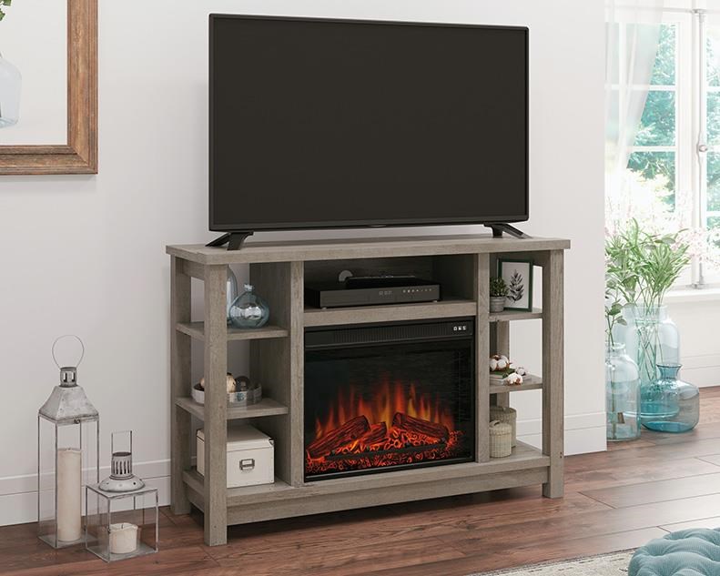 Sauder SAUDER SELECT TV STAND W/FIREPLACE | Darvin Furniture | Fireplaces
