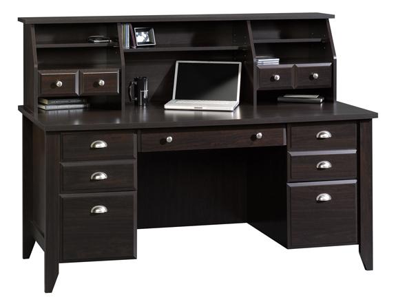 Sauder Shoal Creek Executive Desk And Hutch Westrich Furniture Appliances Desk Hutch Sets