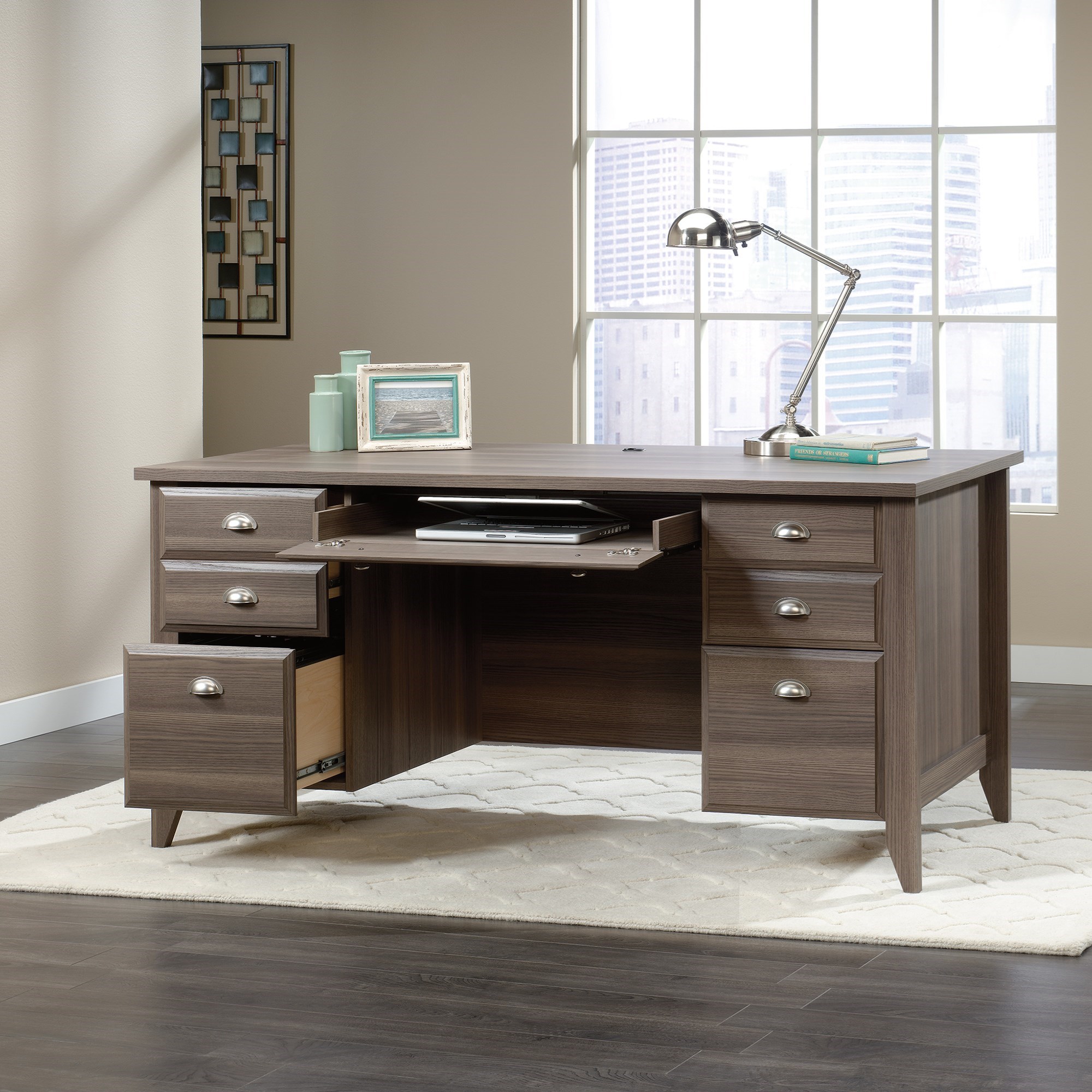 Sauder Shoal Creek 418656 Executive Office Desk Becker Furniture