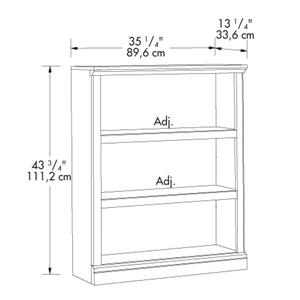 Sauder Bookcases 3 Shelf Bookcase With Elegant Slide On Molding Westrich Furniture Appliances Open Bookcase