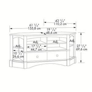Sauder Harbor View 402902 Antique Finished Corner Entertaiment