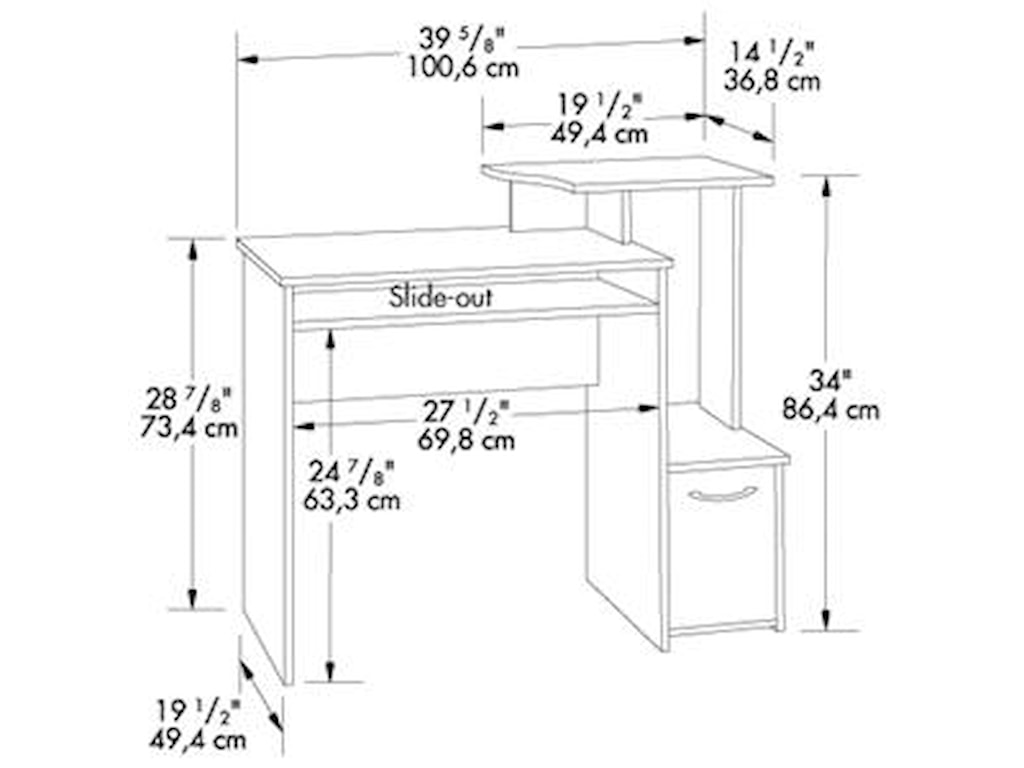 Sauder Miscellaneous Home Office 408726 Casual Computer Desk Sam