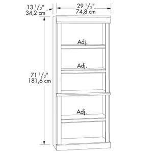 Sauder Orchard Hills 402172 Open Bookcase Library Corner
