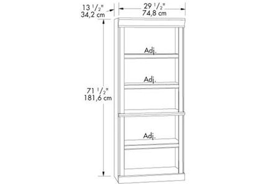 Sauder Orchard Hills 402172 Open Bookcase Library Corner