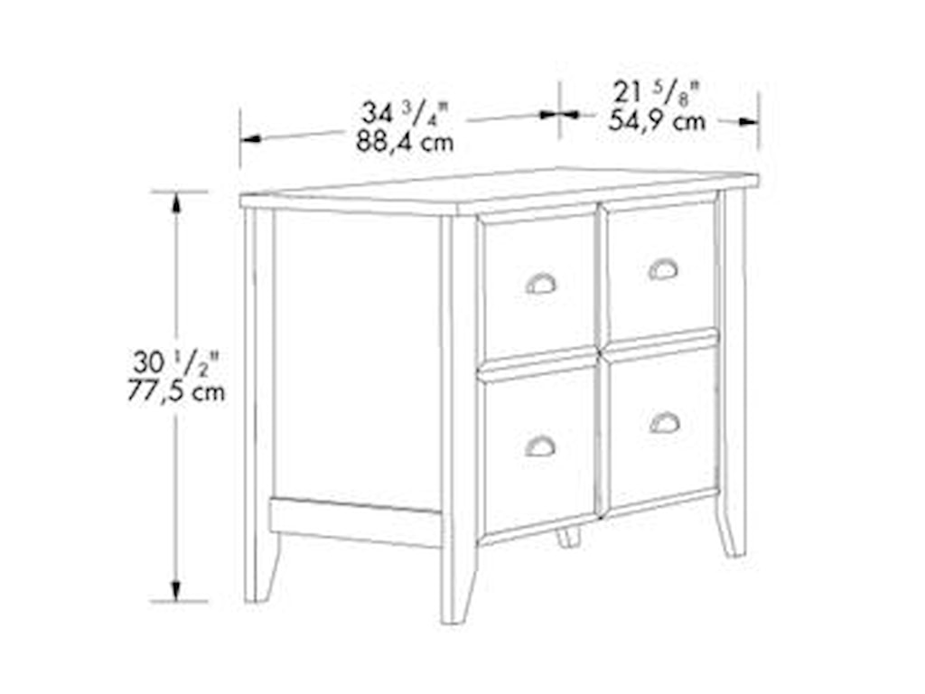 Sauder Shoal Creek 408924 Lateral File Cabinet With Doors Becker