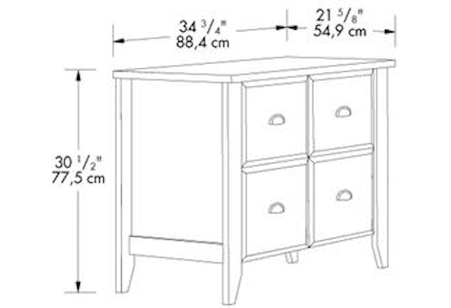 Sauder Shoal Creek 408924 Lateral File Cabinet With Doors