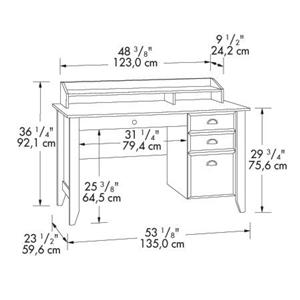 Sauder Shoal Creek Desk With Keyboard Drawer Westrich Furniture