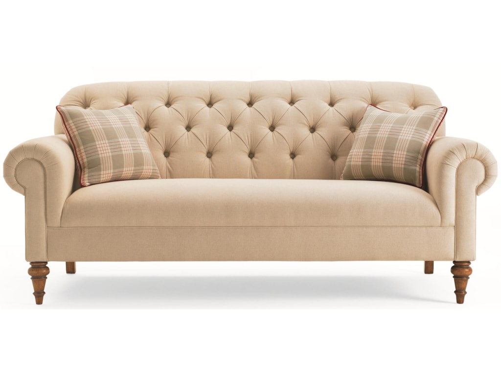 Schnadig Lynn 4120 082 A On Tufted Sofa With Exposed Wood Legs Schnadig Lynnlynn Sofa