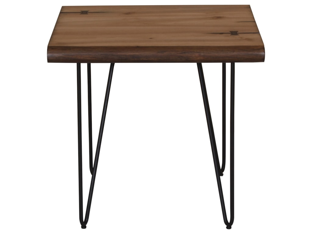 Fine Furniture 70566 705667 Live Edge End Table With Hairpin Legs
