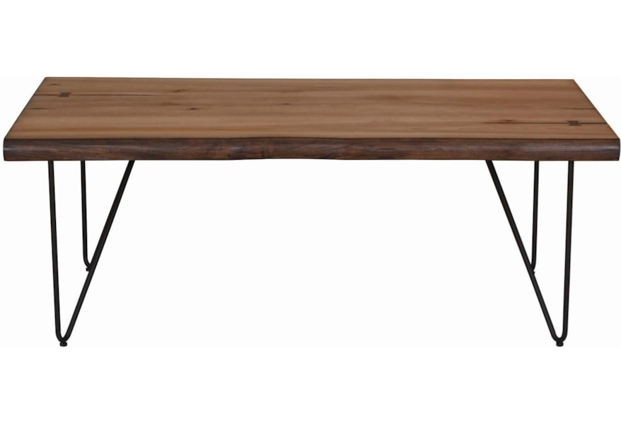 Coaster 70566 705668 Live Edge Coffee Table With Hairpin Legs