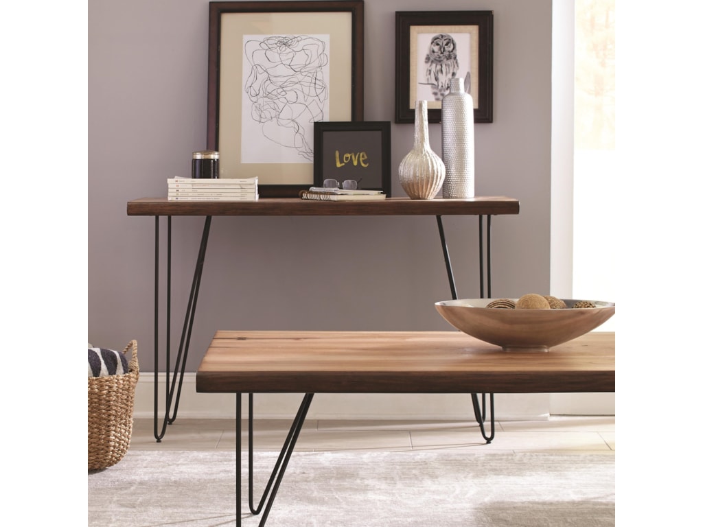 Scott Living 70566 705669 Live Edge Sofa Table With Hairpin Legs Scott Living 70566sofa Table