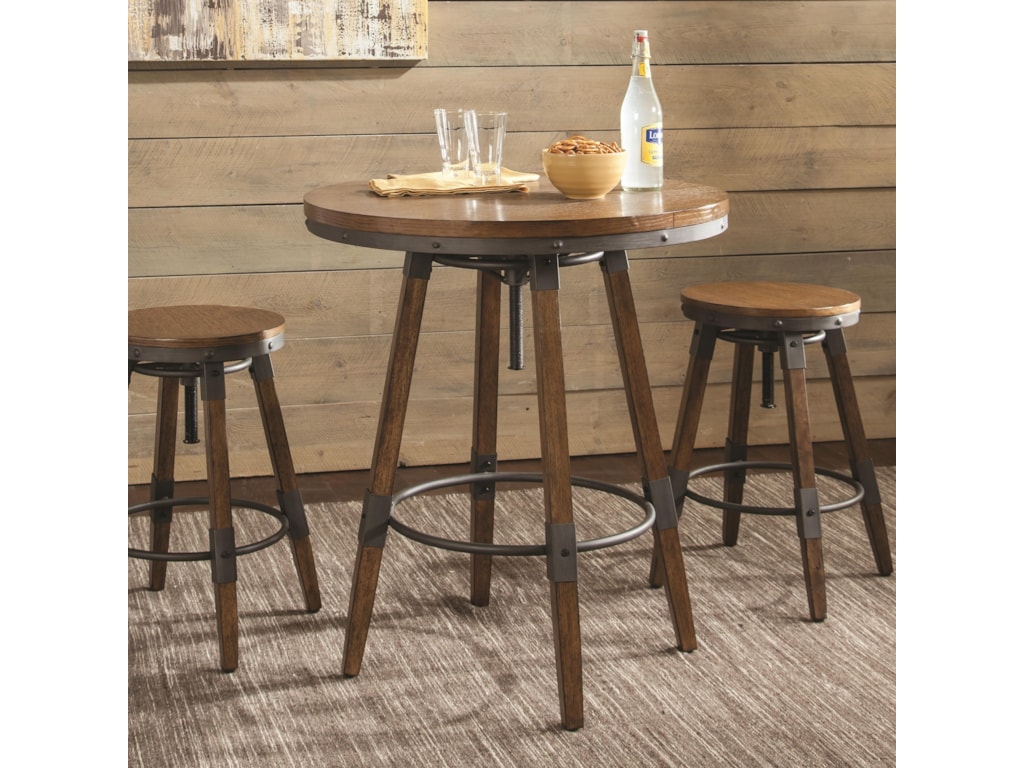 Scott Living Hornell Rustic Adjule Bar Table Belfort Furniture Scott Living Hornellbar Table