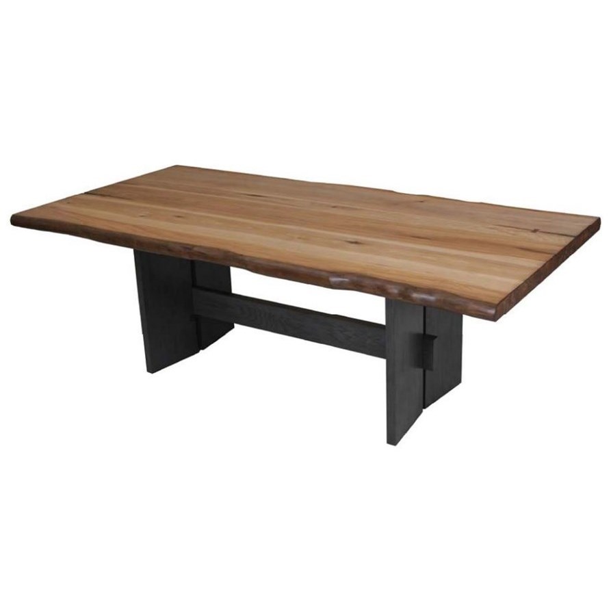 Scott Living Marquette Live Edge Dining Table With Trestle Base