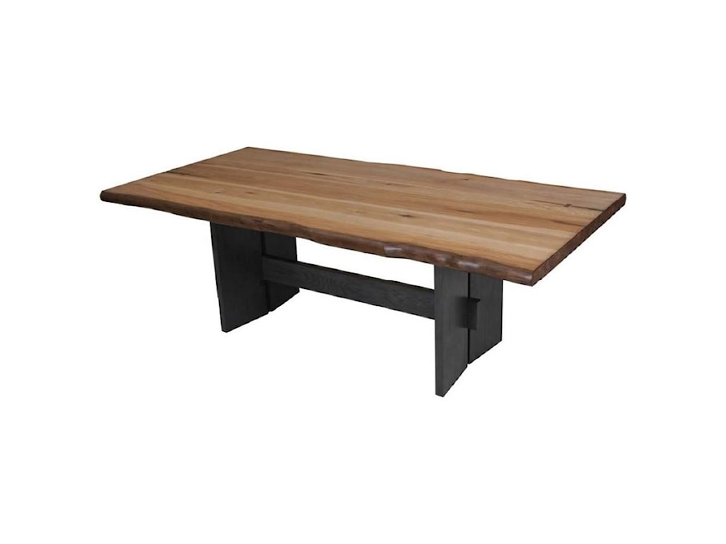 Scott Living Marquette Live Edge Dining Table With Trestle Base