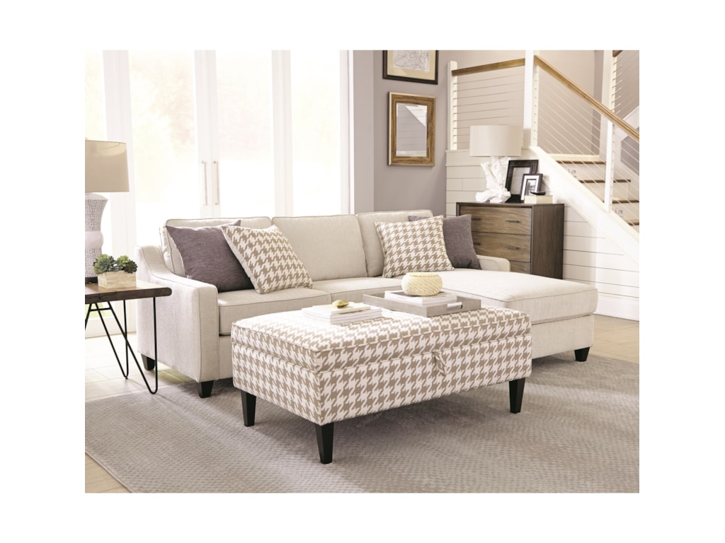 Scott Living Montgomery Modern Chaise Sofa With Storage Ottoman Scott Living Montgomery Modern Chaise Sofa With Storage Ottoman