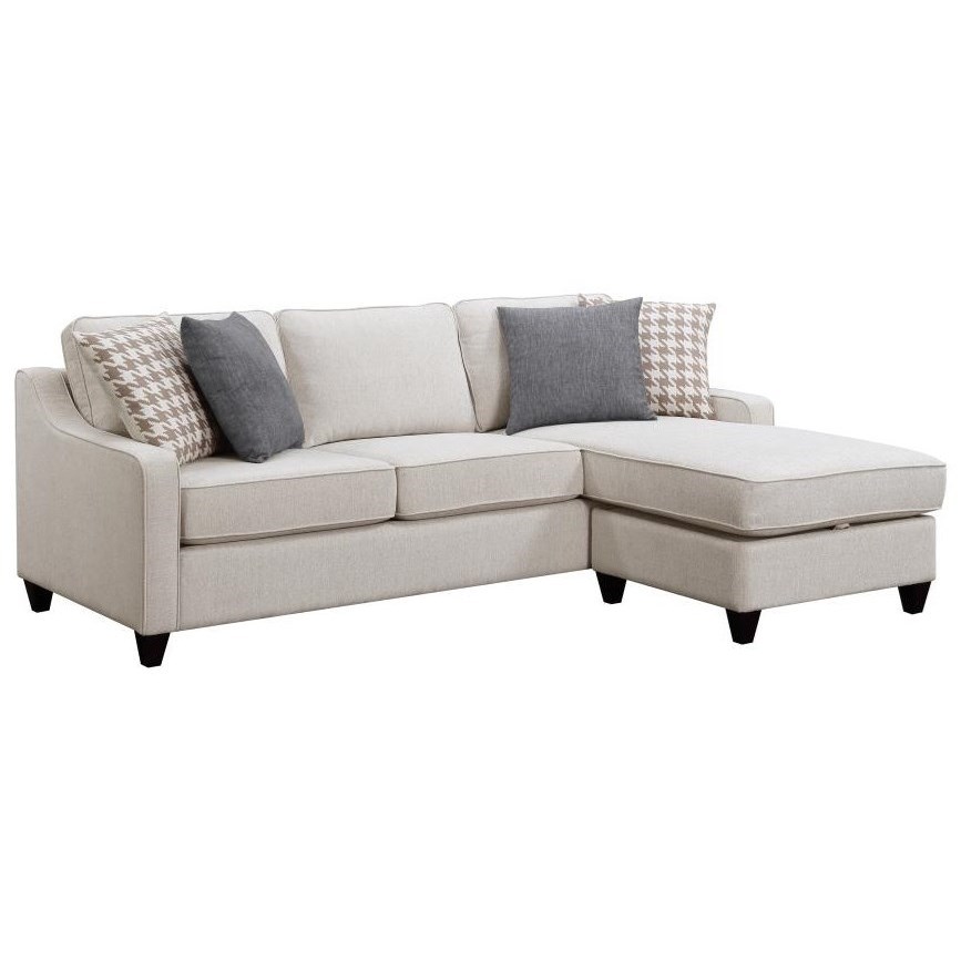 Montgomery Modern Sectional Sofa With Reversible Storage Chaise