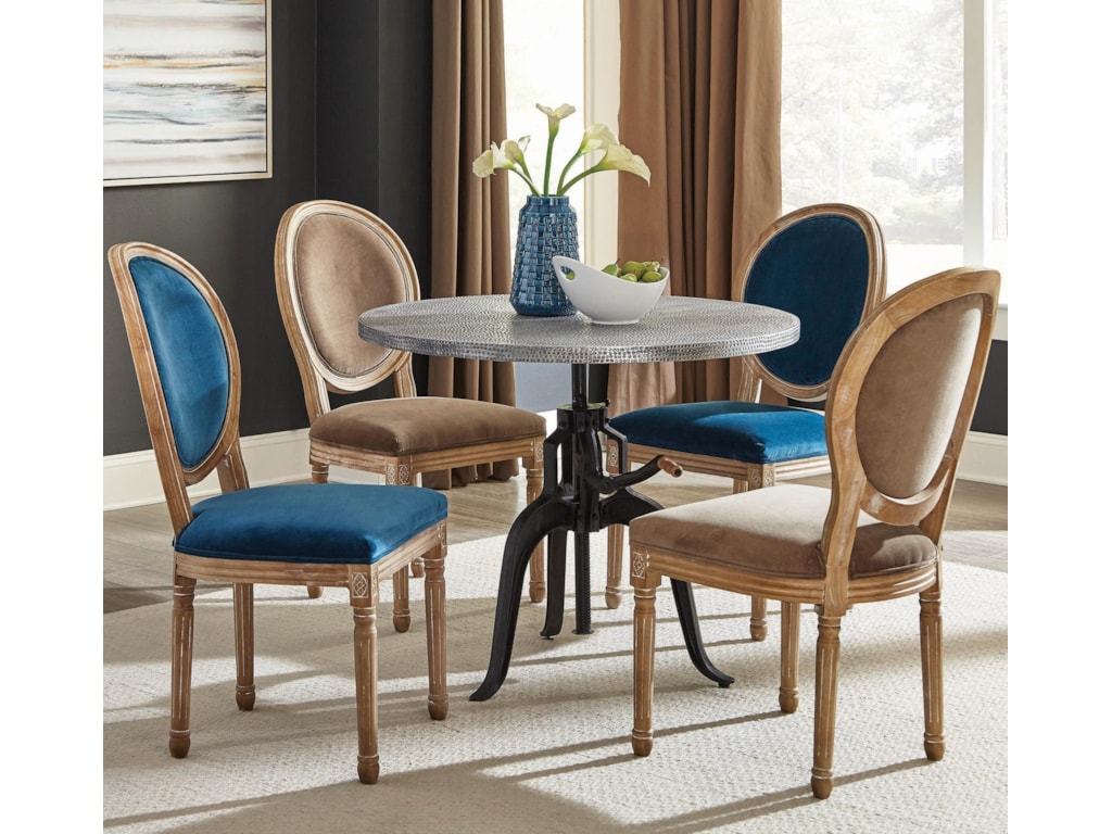 Scott Living Rhea 5 Piece Dining Set With Industrial Crank