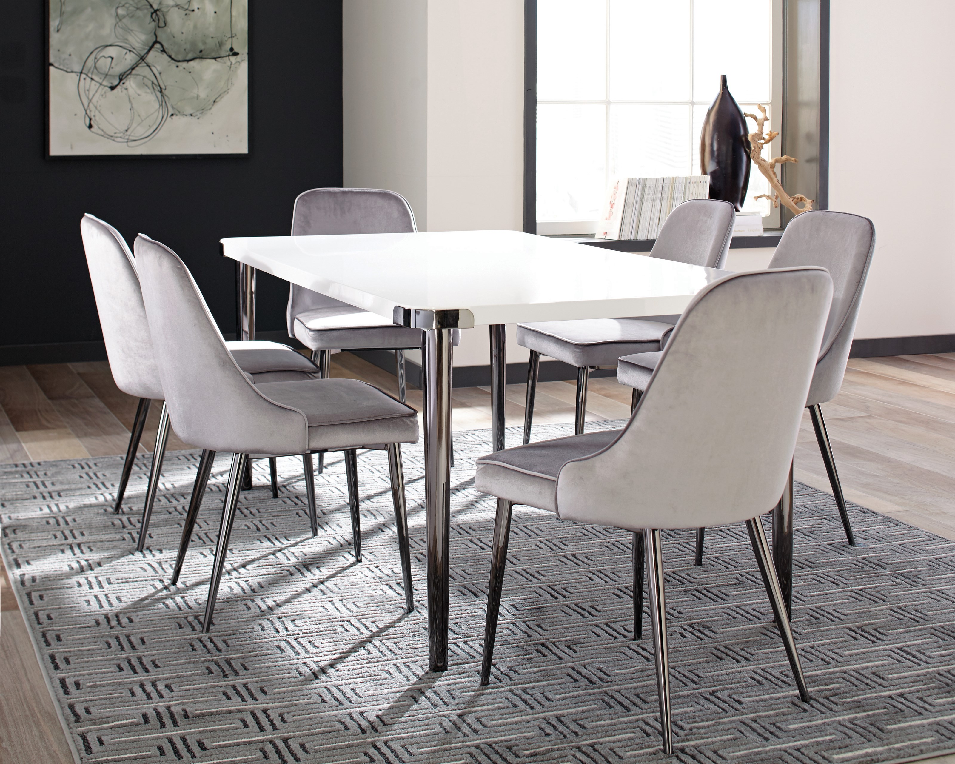 Riverbank Contemporary Dining Room Table Set By Scott Living At Standard Furniture