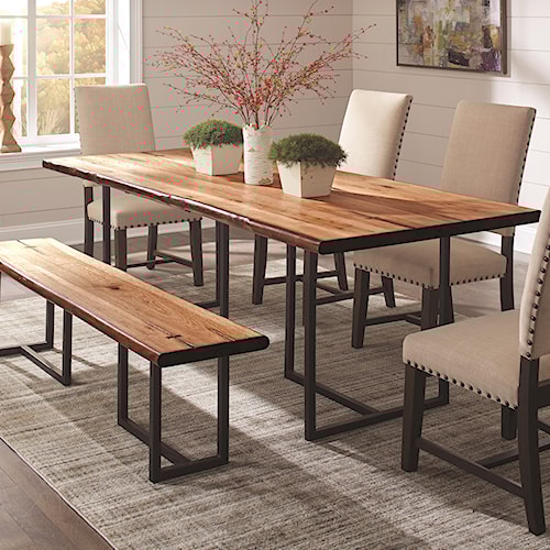 Scott Living Suthers Rustic Live Edge Dining Table Standard Scott Living Suthers Rustic Live Edge Dining Table