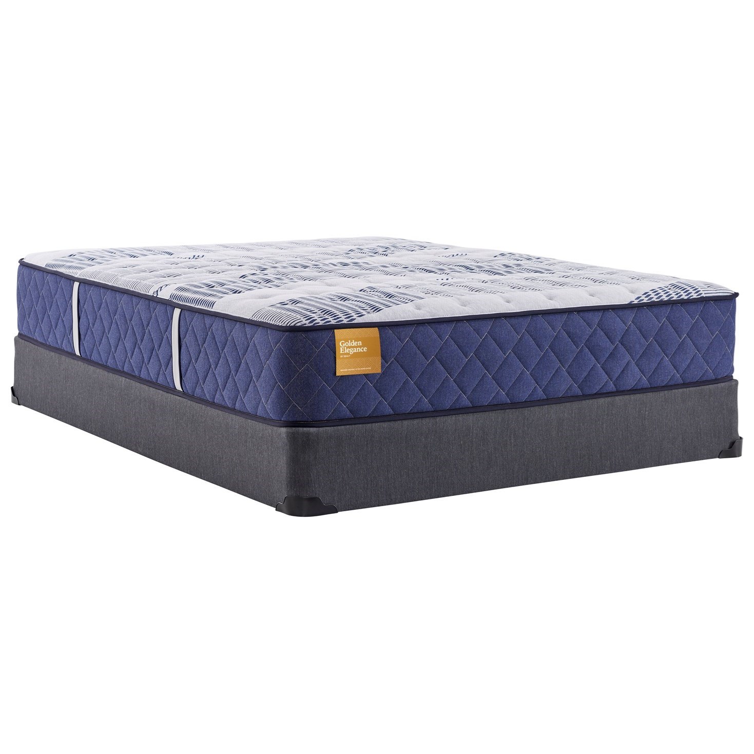 Full 12 1/2" Cushion Firm Encased Coil Mattress and 9" High Profile Foundation