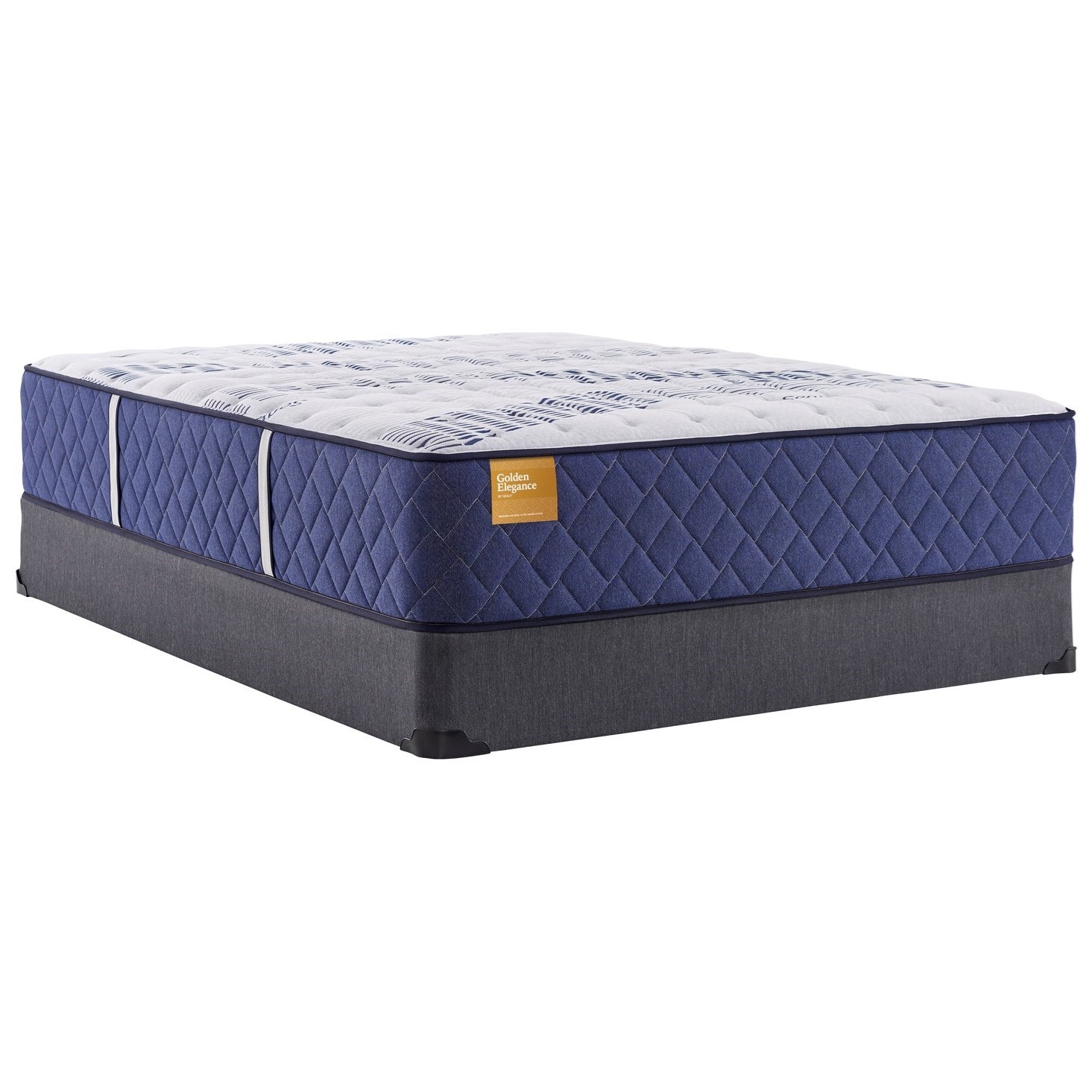 Cal King 14 1/2" Plush Encased Coil Mattress and 9" High Profile Foundation