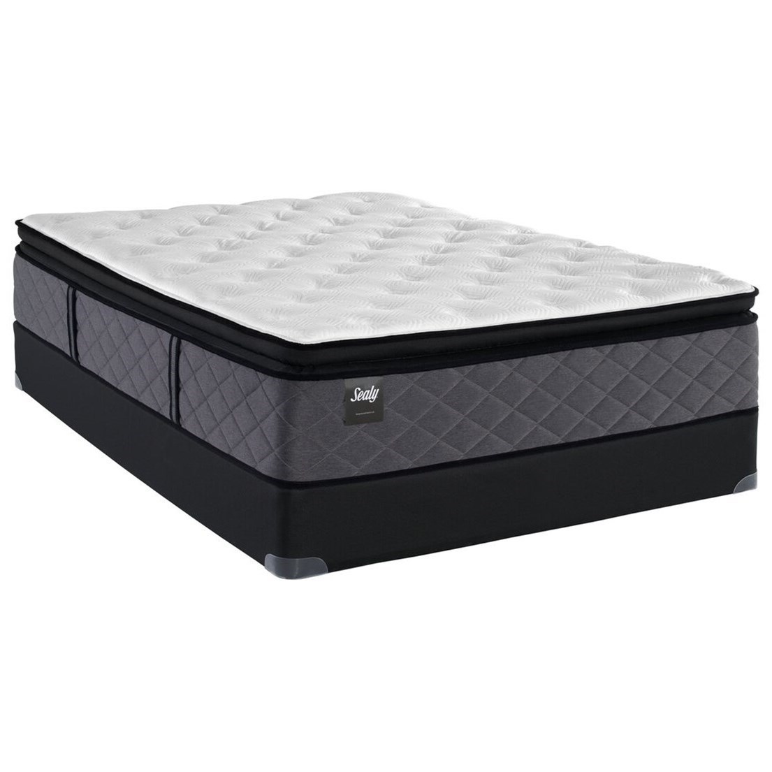 Sealy Ivy Rose Special Purchase King 15 Plush Euro Pillow Top Pocketed Coil Mattress And Supportflex Foundation Novello Home Furnishings Mattress And Box Spring Sets