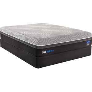 Sealy Copper Ii Plush Hybrid Queen Plush Performance Hybrid Mattress And 5 Low Profile Stablesupport Foundation Sprintz Furniture Mattress And Box Spring Sets