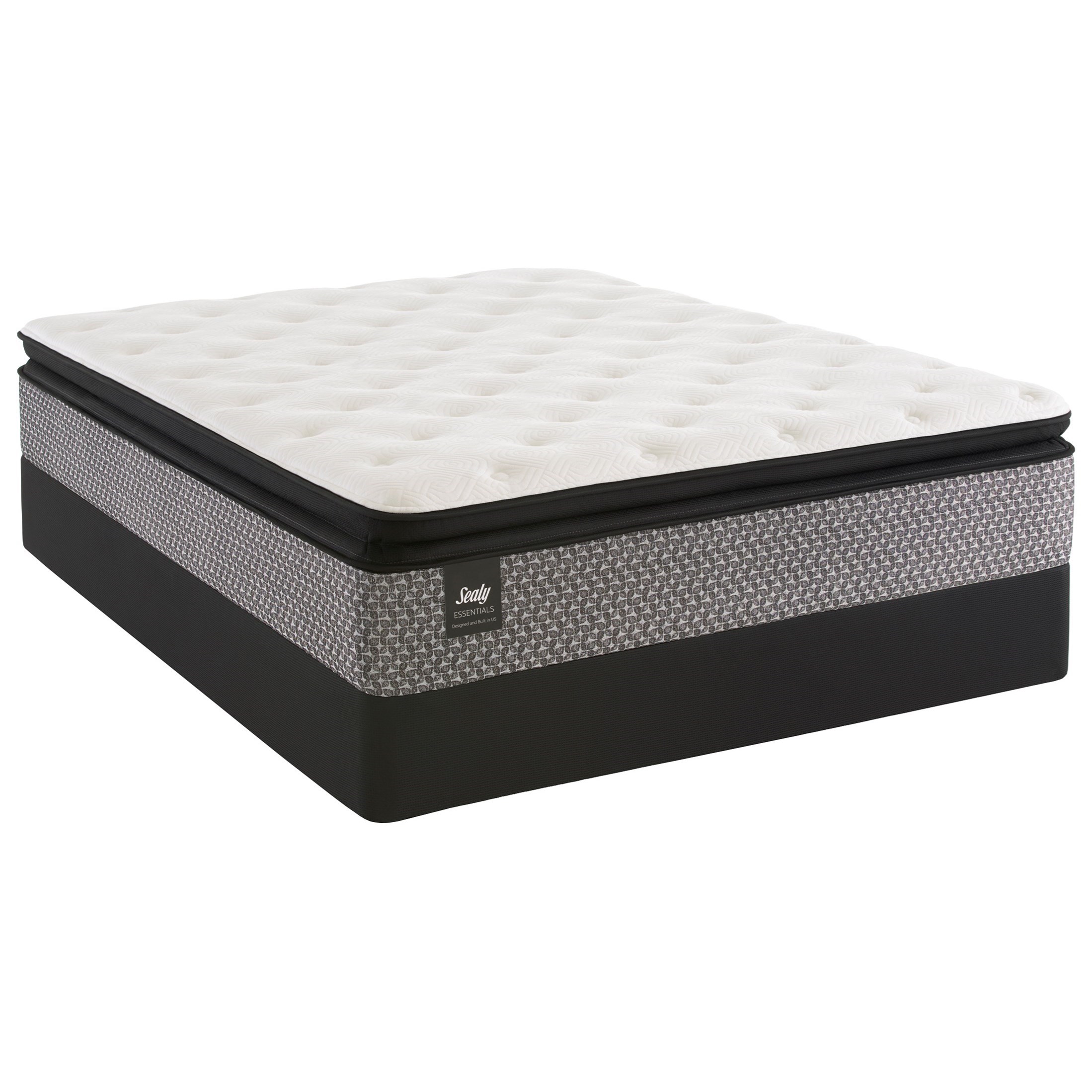 Sealy Beaming Plush Queen 12 Plush Euro Pillow Top Innerspring