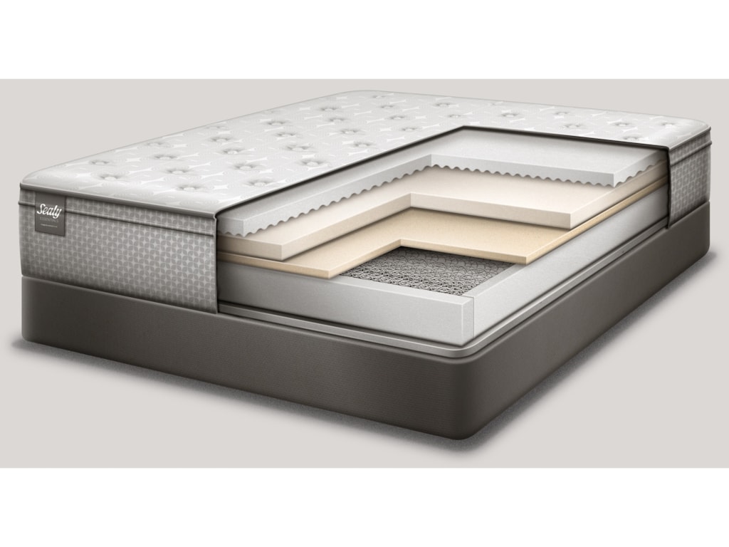 Sealy Gosling Plush Pillow Top Queen 13 Plush Faux Pillow Top