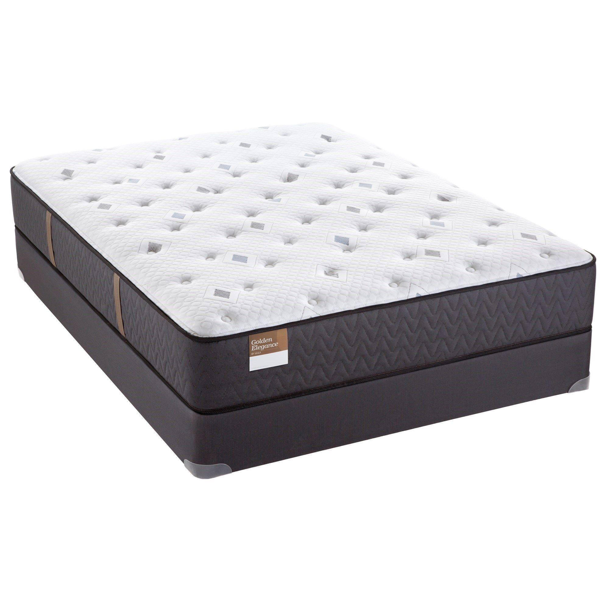 Sealy Etherial Gold Plush 520423 Q Supflxlp Q Queen 12 1 2 Plush Mattress And 5 Low Profile Supportflex Foundation Gill Brothers Furniture Mattress And Box Spring Sets