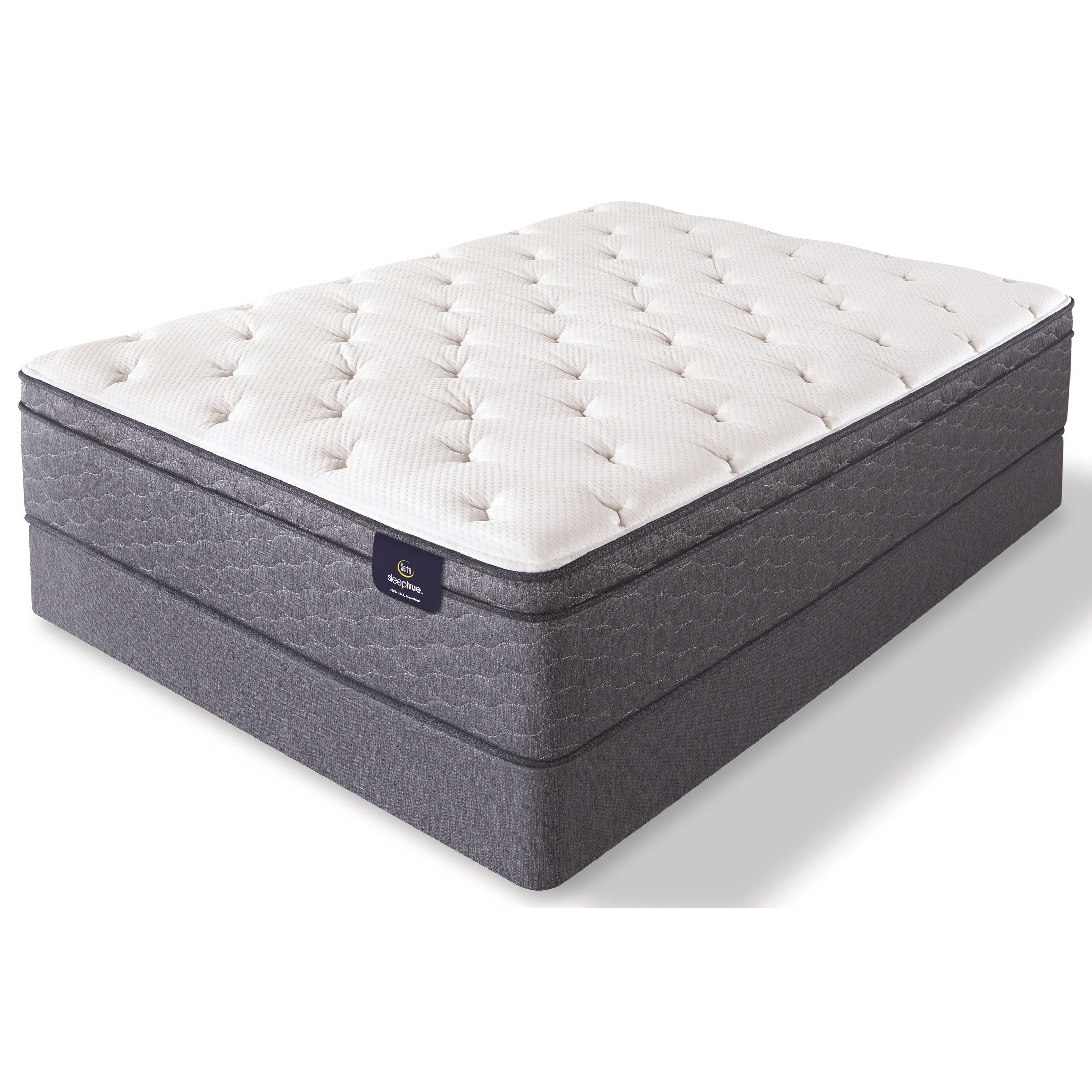 Serta Carterson Ii Plush Eurotop Full Plush Euro Top Pocketed Coil Mattress And 9 Foundation Royal Furniture Mattress And Box Spring Sets