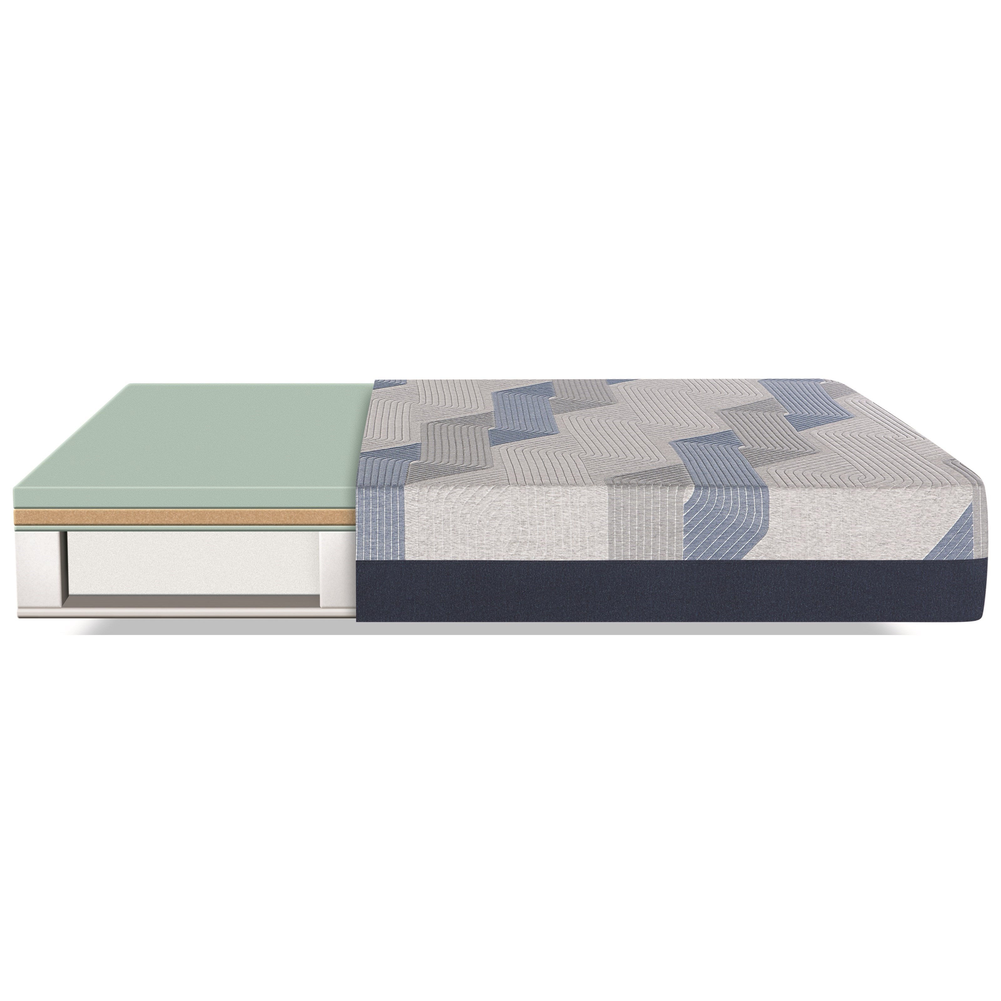 Serta Blue 300ct Plush 2019 Cal King Plush Memory Foam Mattress Darvin Furniture Mattresses