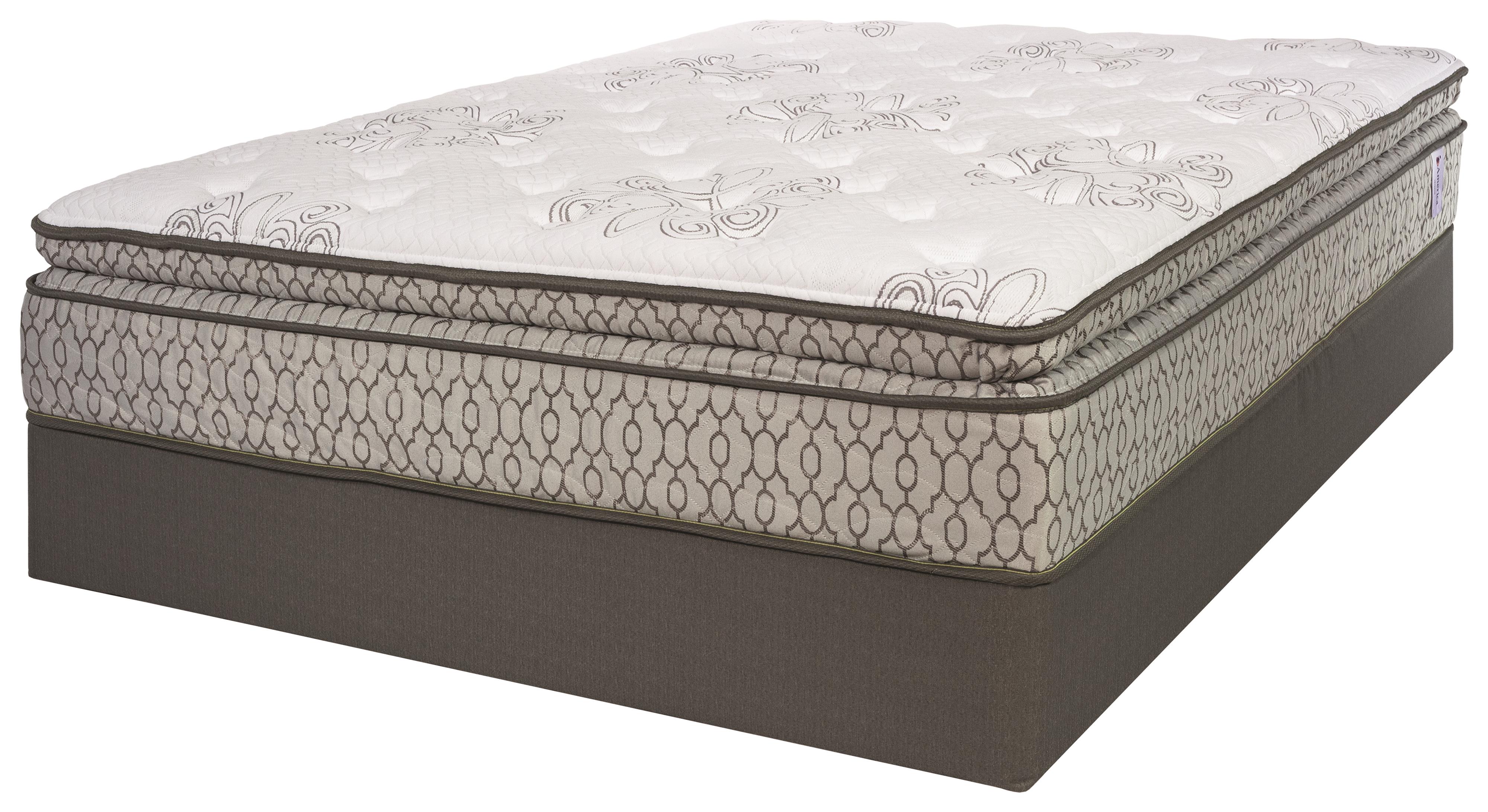 Serta Iamerica Veteran Ii Queen Super Pillow Top Mattress And Wood