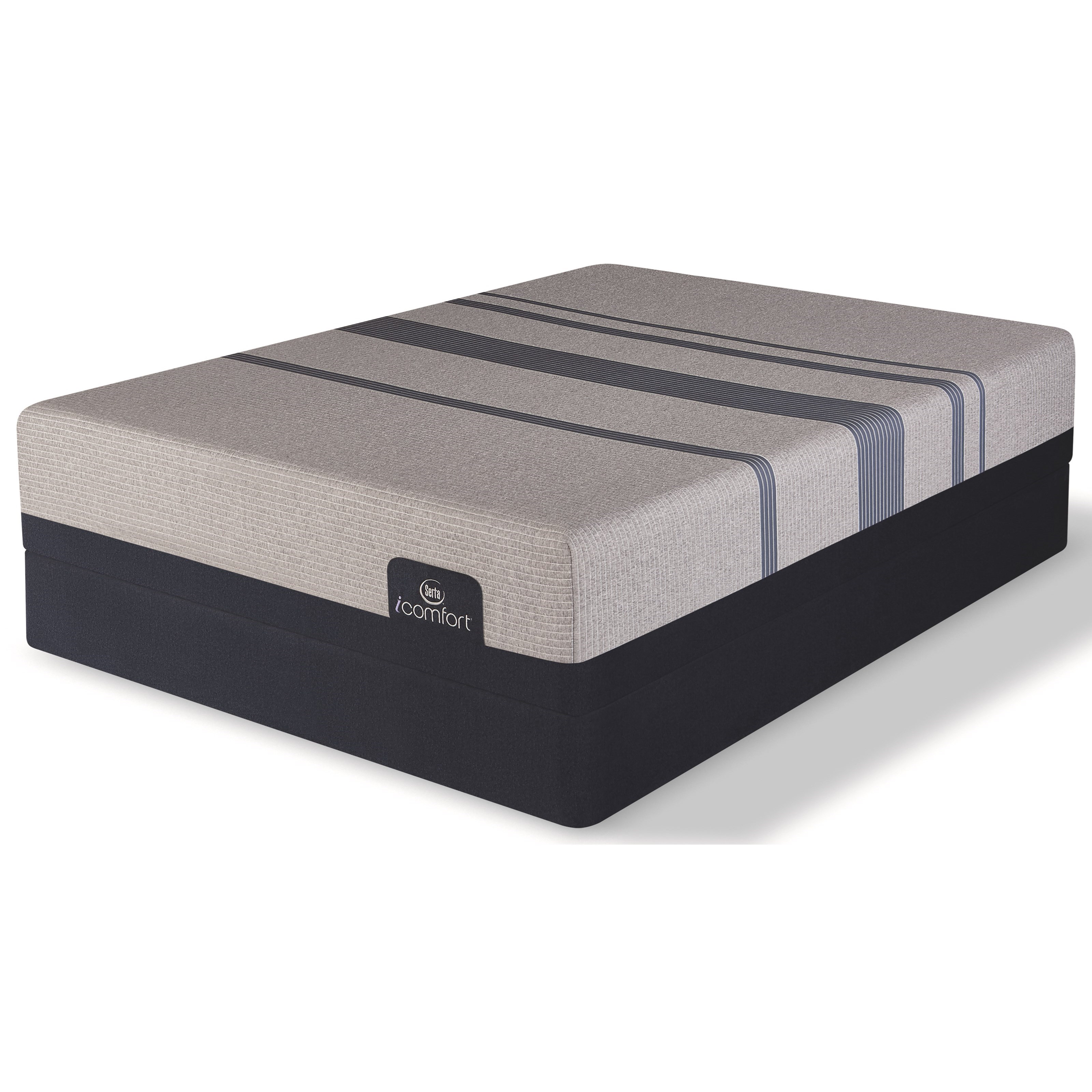 Serta Icomfort Blue Max 1000 Plush 500801368 1060 2x500800199 5020 King Plush Gel Memory Foam Mattress And 9 Icomfort Foundation Hudson S Furniture Mattress And Box Spring Sets