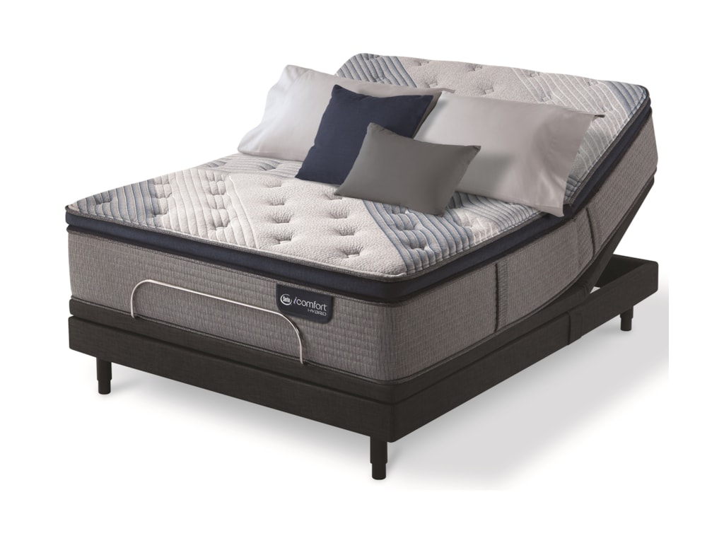 Serta Icomfort Hybrid Blue Fusion 1000 Plush Pt 500821653 1050 Serta Icomfort Hybrid Blue Fusion 1000 Plush Ptqueen Pt Adj Set