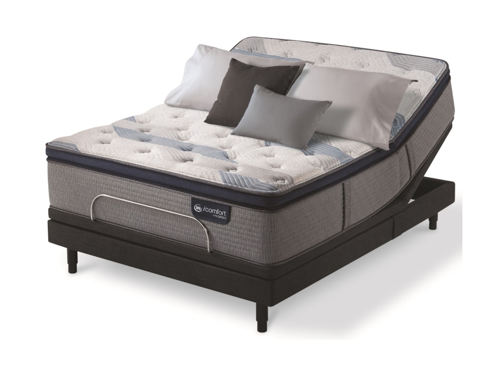 Serta Icomfort Hybrid Blue Fusion 300 Plush Pt 500820573 1060 Serta Icomfort Hybrid Blue Fusion 300 Plush Ptking Pillow Top Adj Set
