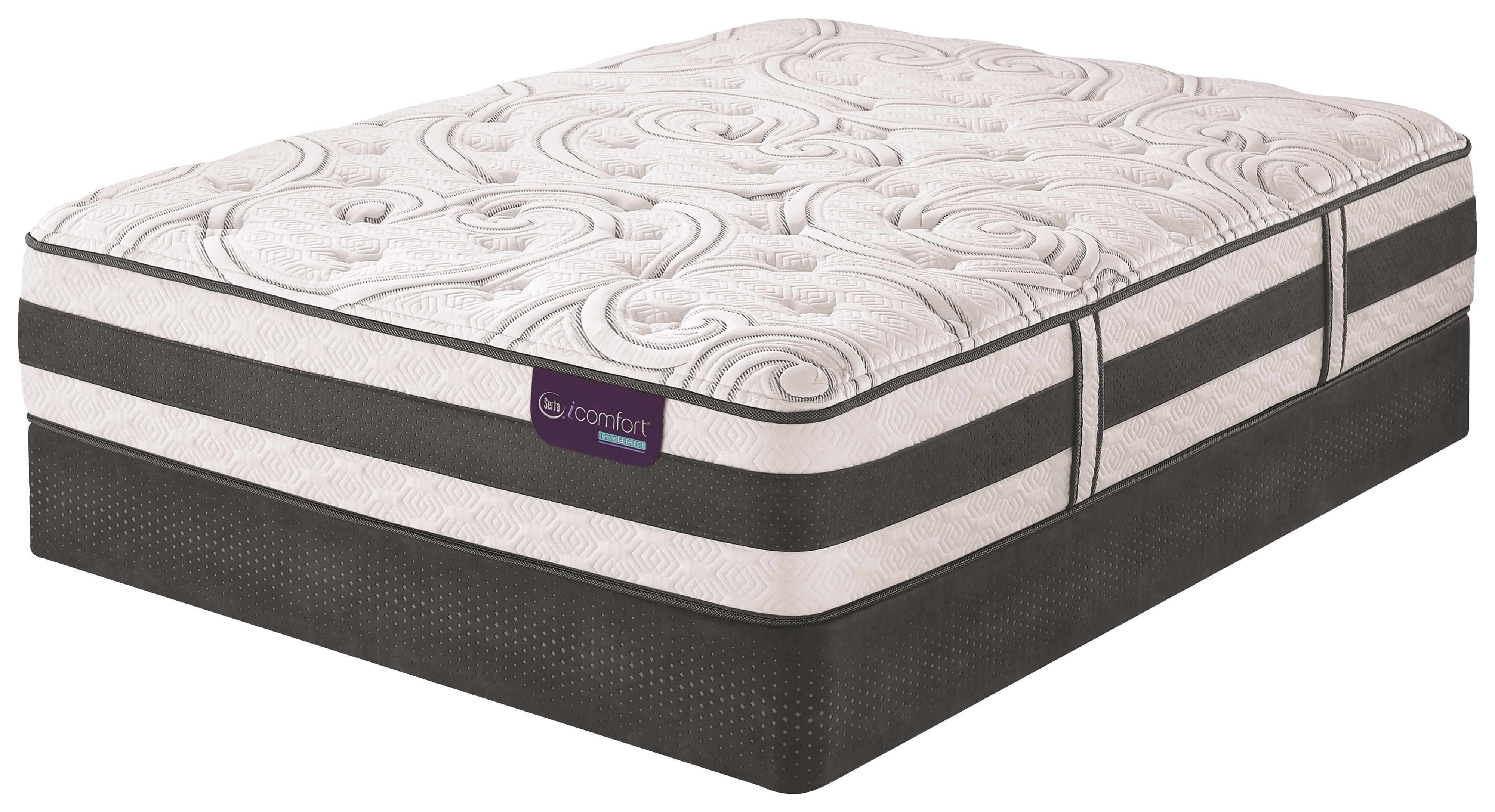 Serta Icomfort Hybrid Recognition Queen Plush Hybrid Quilted Mattress And Stabl Base Foundation Stuckey Furniture Mattress And Box Spring Sets