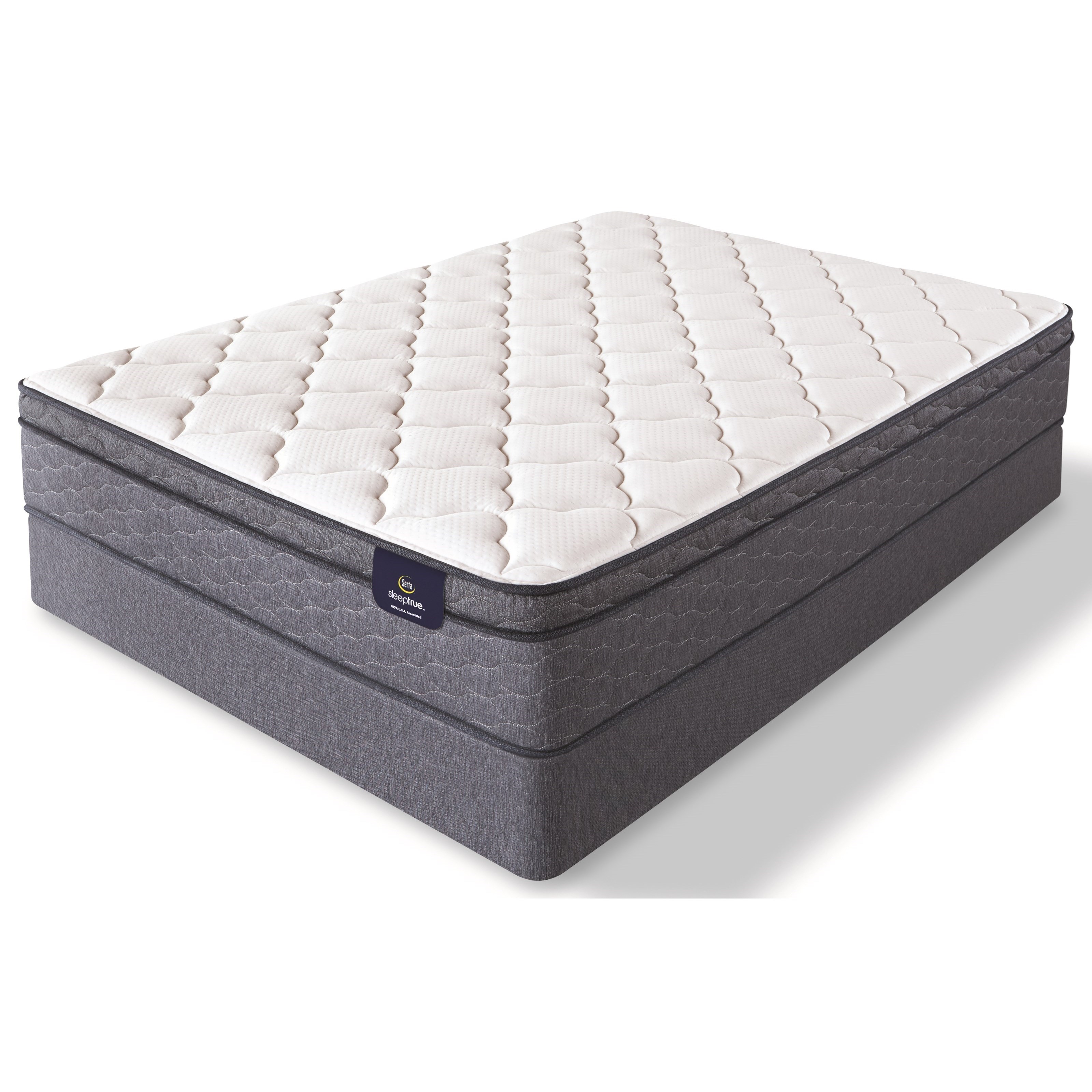 Serta Fallcrest Plush Euro Top Queen Plush Euro Top Pocketed Coil Mattress And 9 Foundation Wayside Furniture Mattress And Box Spring Sets