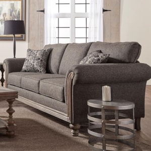 Serta Upholstery By Hughes Furniture 3400 Traditional Stationary Sofa With Rolled Arms Rooms For Less Sofas