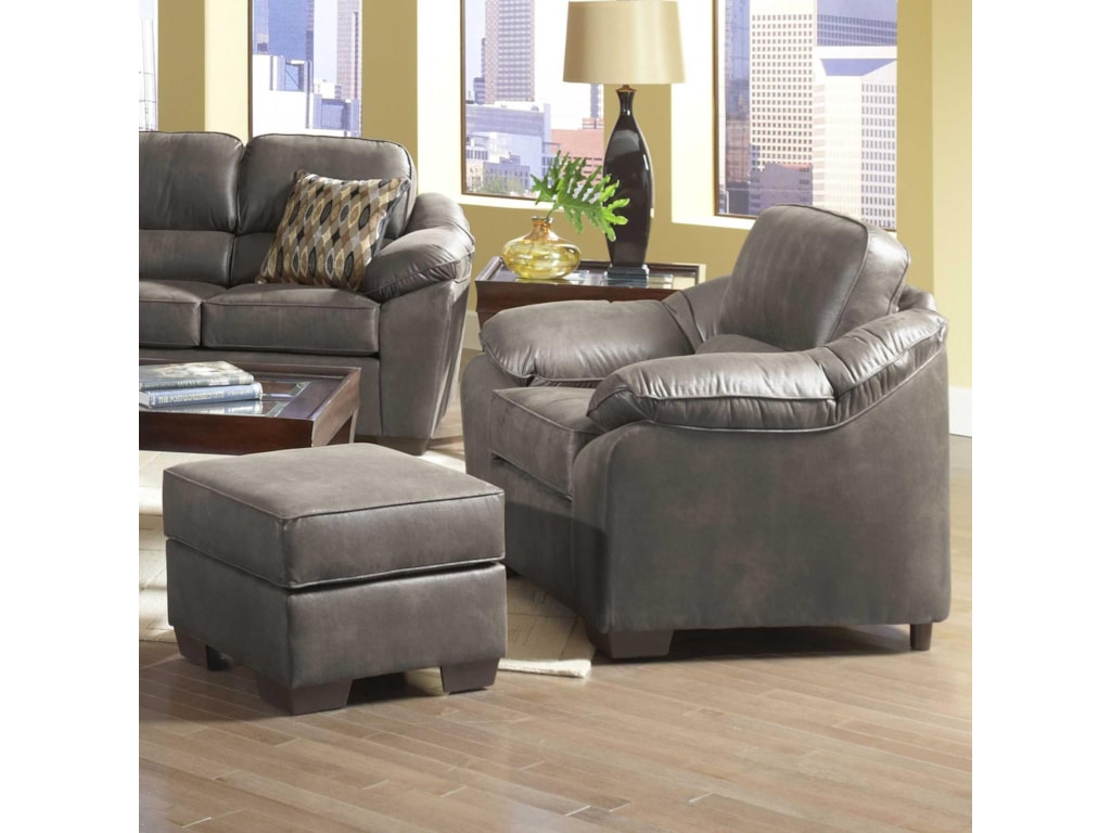 Serta Upholstery by Hughes Furniture 3800Chair and Ottoman Set