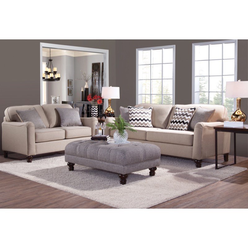 Serta Upholstery By Hughes Furniture 4050 Transitional Sofa With Turned Feet Rooms For Less Sofa