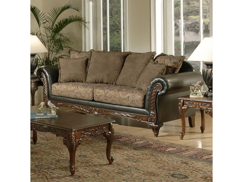 Hughes Furniture MonacoPillow Back Sofa