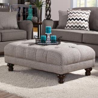 Serta Upholstery By Hughes Furniture 8750 Traditional Cocktail Ottoman With Tufting Rooms For Less Ottoman