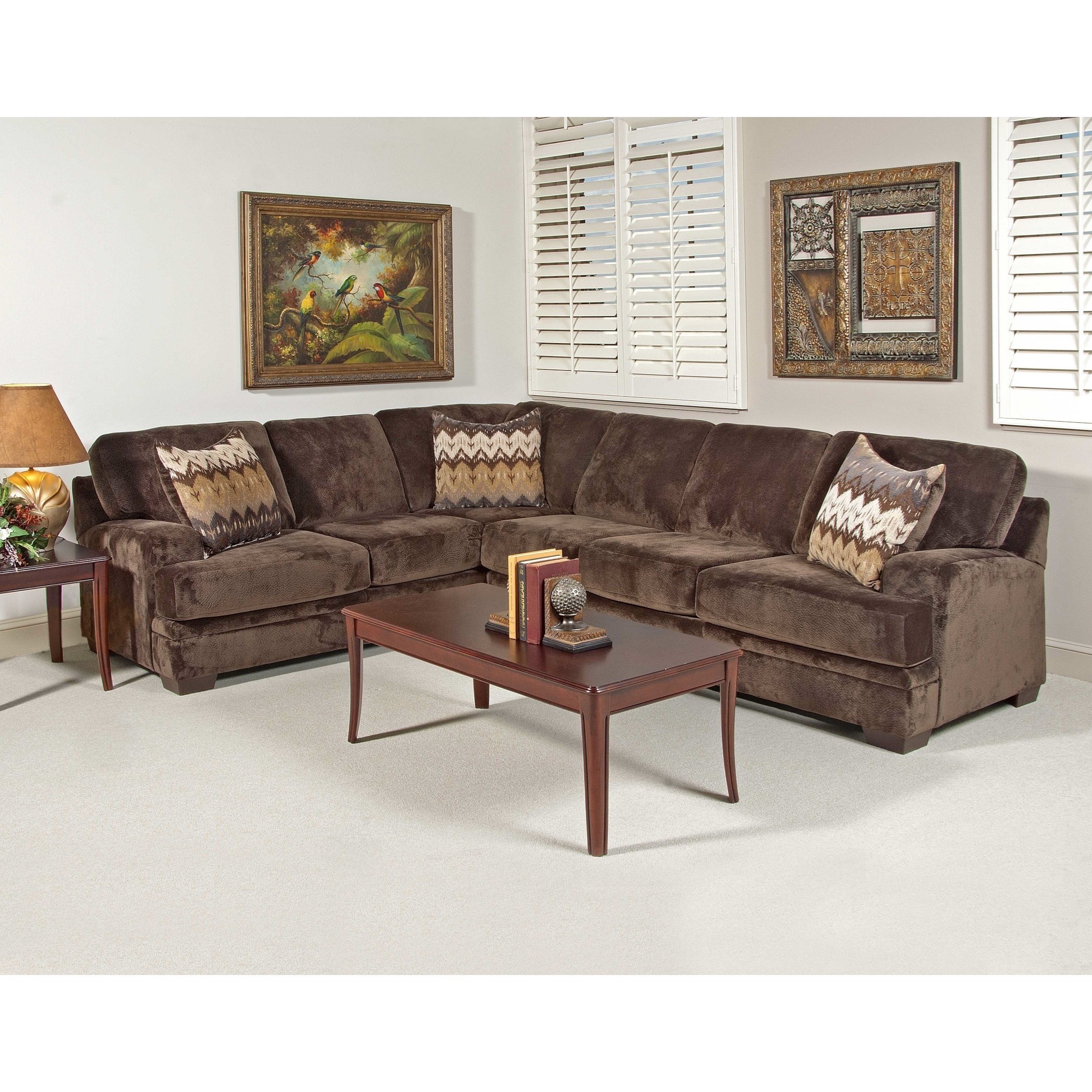 Serta Upholstery By Hughes Furniture 8800 Casual Sectional With Gently Sloped Arms Rooms For Less Sectional Sofas