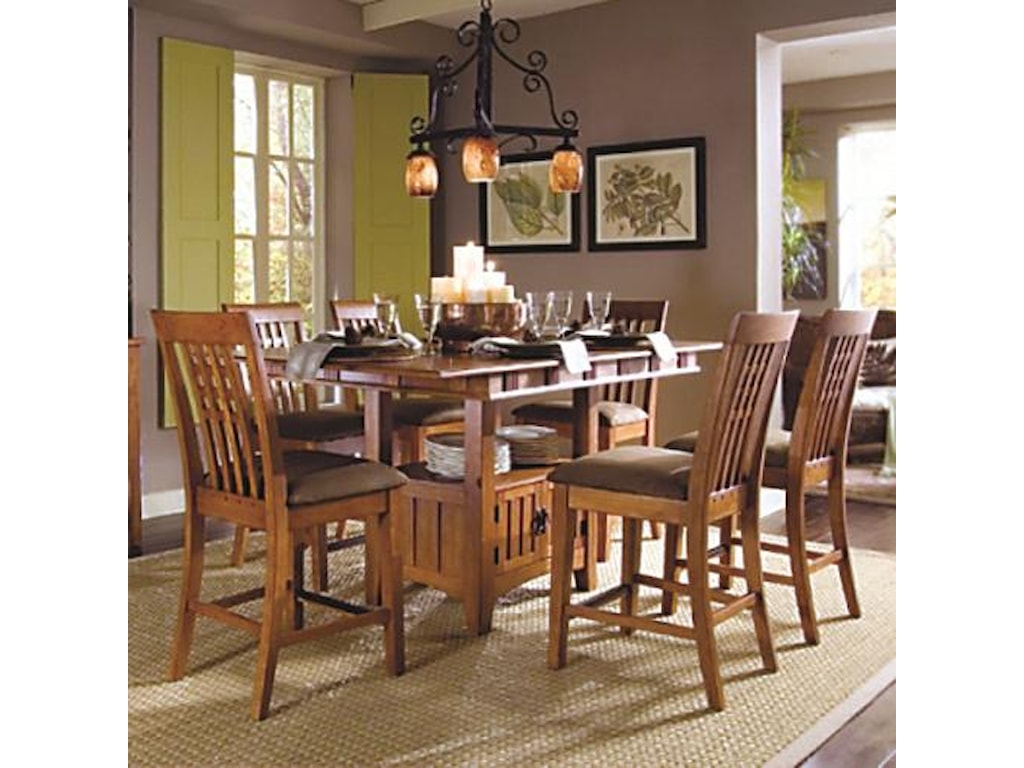Santa Fe Mission Seven Piece Counter Height Dining Set By Sg At John V Schultz Furniture