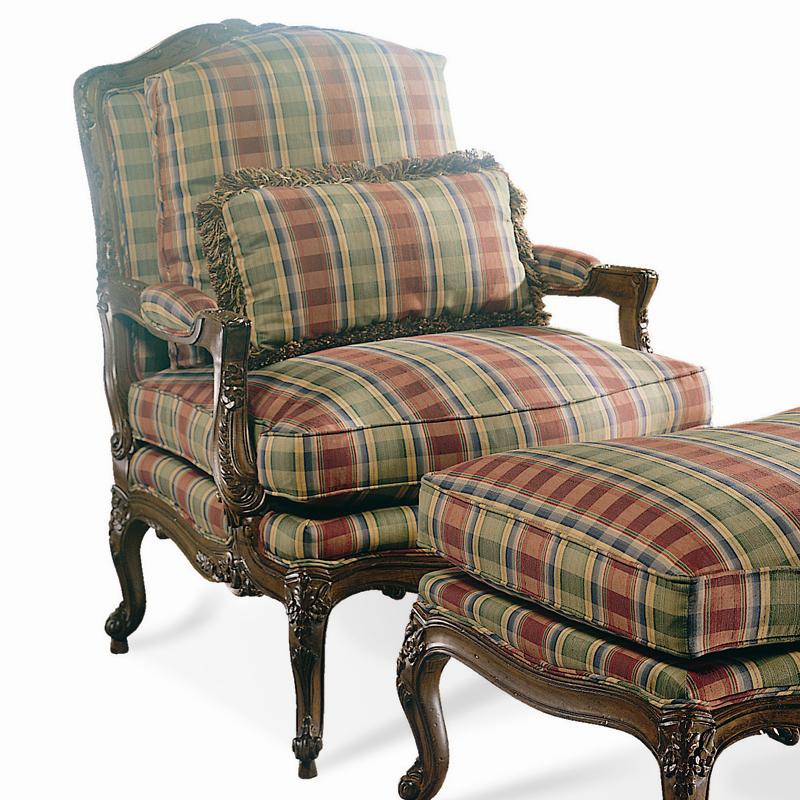 Sherrill Traditional 1189 Louis Xv Carved Bergere Arm Chair Baer S Furniture Exposed Wood Chairs