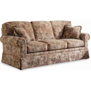 Sherrill Traditional 7061 33 Lawson Sleep Sofa With Rolled Arms And Skirt Baer S Furniture Sleeper Sofas