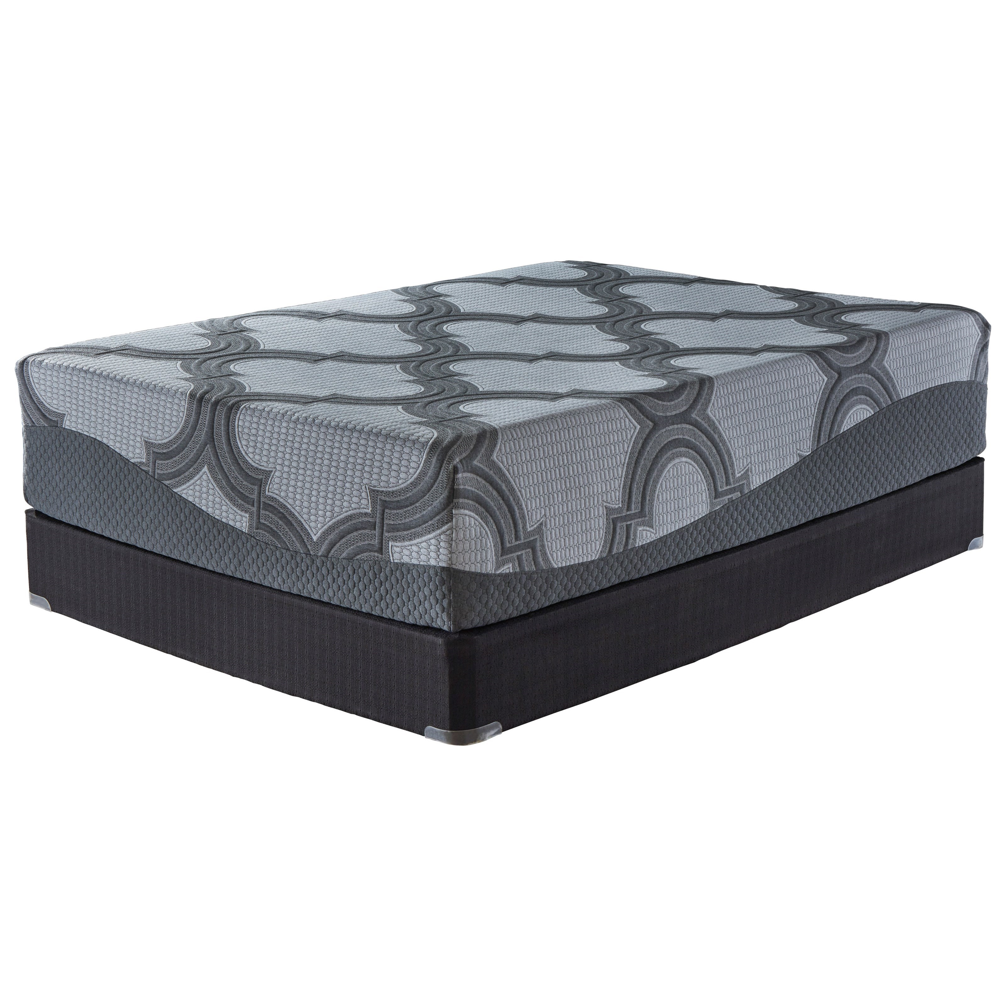 Sierra Sleep M629 King 14 Plush Hybrid Mattress And Solid Wood 9 Black Foundation Ruby Gordon Home Mattress And Box Spring Sets