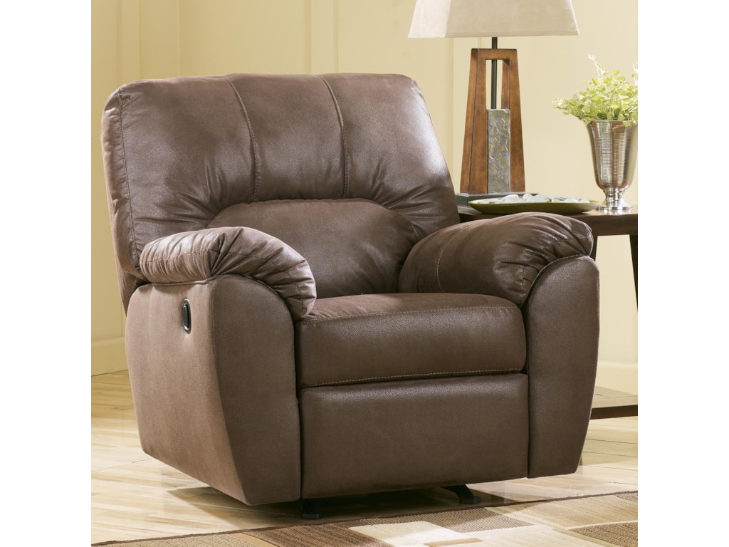 Ashley (Signature Design) Amazon - WalnutRocker Recliner