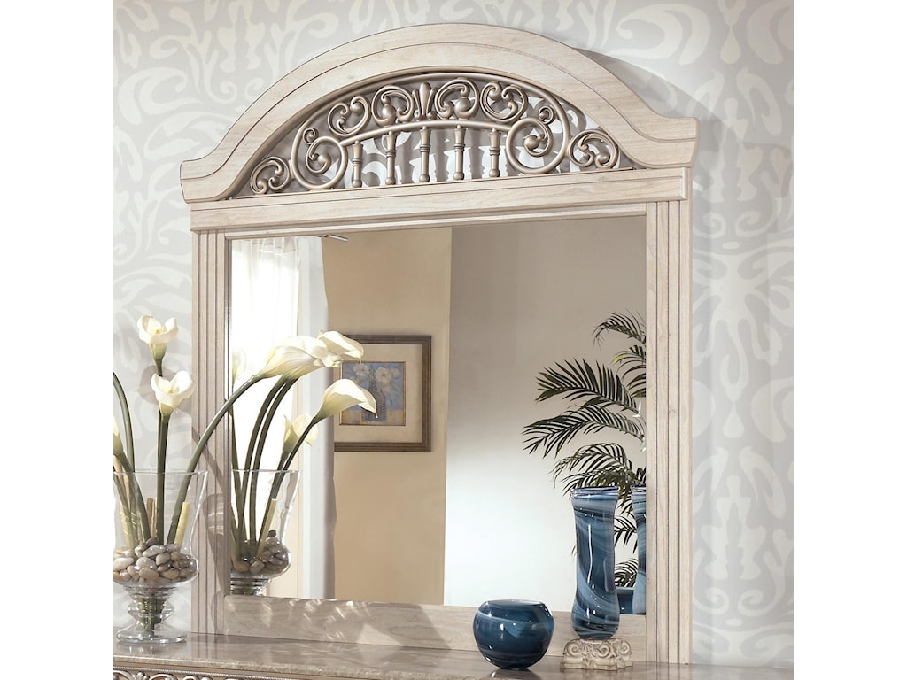Signature Design By Ashley Catalina Dresser Mirror With Ornate